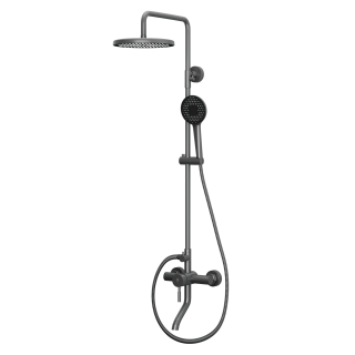 Душевая система с изливом RUSH Melos графит (SUS1101-40Grey)